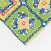 Knus Modern Retro Groen Granny Square Fleece Deken (Hoek)