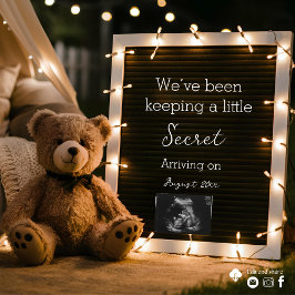 Knus nacht met teddybeer zwangerschapsaankondiging kaart