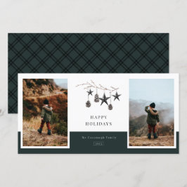 Knus natuur 2 foto familie kerstkaart