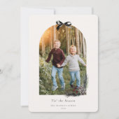 Knus Natuur Boog Frame Foto Feestdagenkaart (Voorkant)