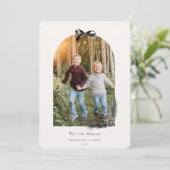 Knus Natuur Boog Frame Foto Feestdagenkaart (Staand voorkant)