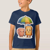 Knus Ochtend Duo ☕🍞 T-shirt (Voorkant)
