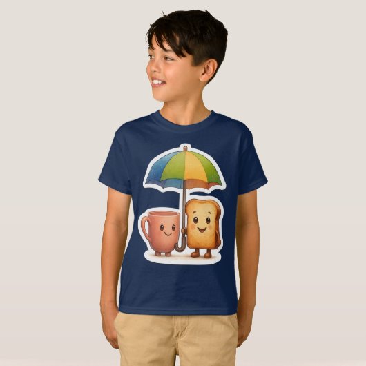 Knus Ochtend Duo ☕🍞 T-shirt (Voorkant volledig)