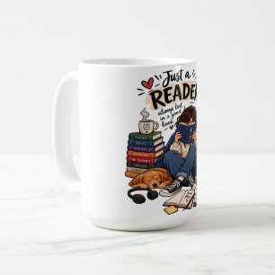 Knus Omslagillustratie voor Boekliefhebbers Koffiemok