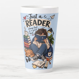 Knus Omslagillustratie voor Boekliefhebbers Latte Mok