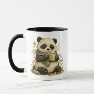 Knus Panda Koffiekop | Schattig Whimsical Bos Mok