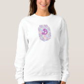 Knus pastel eenhoorn fleece trui (Voorkant)