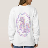 Knus pastel eenhoorn fleece trui (Achterkant)