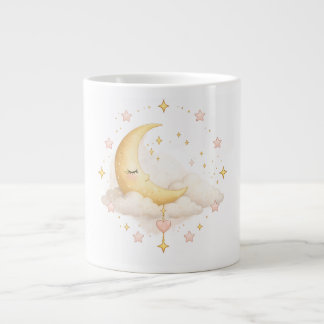 Knus Pastel Maan en Sterren Cute Droomceramiek Kof Grote Koffiekop