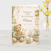 Knus Pijama Verjaardag Kaart (Gele Bloem)