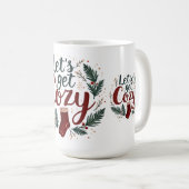 Knus Pine Berry-lettering voor de Feestdagen Koffiemok (Voorkant rechts)