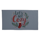 Knus Pine Berry Lettering voor de Feestdagen Kussensloop (Achterkant-Rechts)