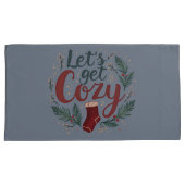 Knus Pine Berry Lettering voor de Feestdagen Kussensloop (Voorkant-Rechts)