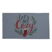 Knus Pine Berry Lettering voor de Feestdagen Kussensloop (Achterkant-Links)