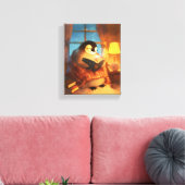 Knus Pinguïn Lezen Peuterkamer Muurprint Canvas Ku (Insitu (Woonkamer))
