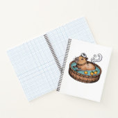 Knus Pixel Art Zen Capybara Warmwaterbron Notitieboek (Binnen)