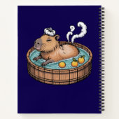 Knus Pixel Art Zen Capybara Warmwaterbron Notitieboek (Achterkant)