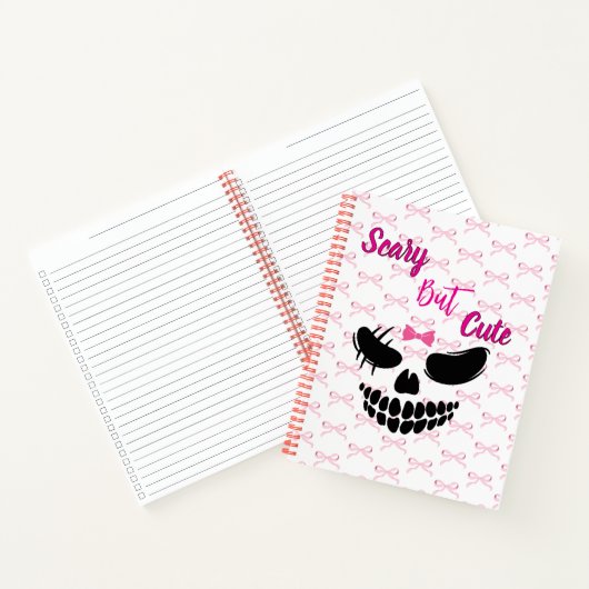 Knus pompoen & roze strik notitieboek (Binnen)