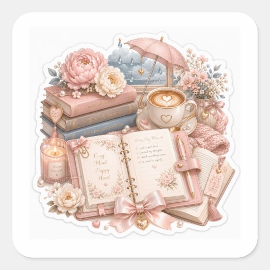 Knus Regenacht Planner Stickers (Voorkant)