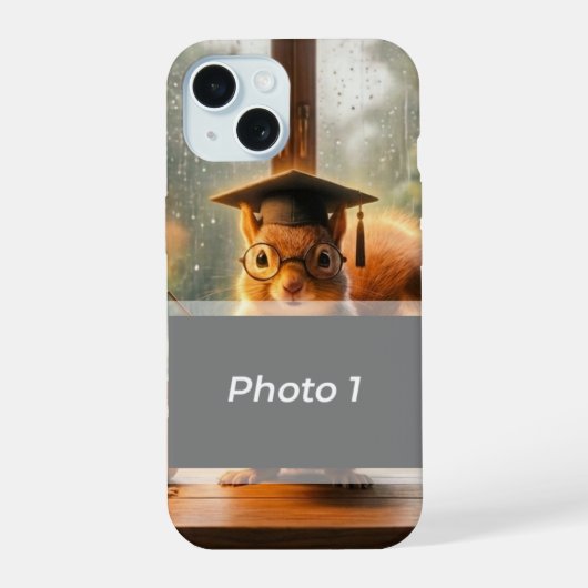 Knus Regenachtige Eekhoorn Leraar Waardering Hoes iPhone 15 Case (Achterkant)