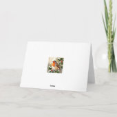 Knus Robin Kerst Waterverf Illustratie Kaart (Achterkant)