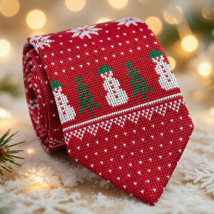Knus Rood Kerst Feestelijke Feestdagen Stropdas