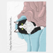Knus Roze Blau Whimsical Tuxedo Kat Dekens (Voorkant)