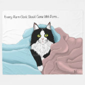 Knus Roze Blau Whimsical Tuxedo Kat Dekens (Voorkant (Horizontaal))
