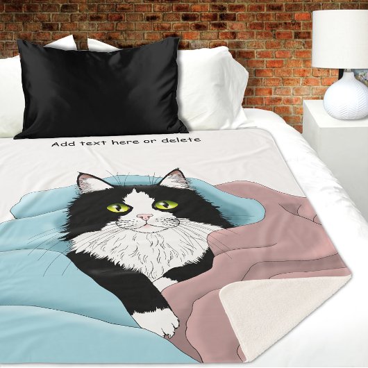 Knus Roze Blau Whimsical Tuxedo Kat Dekens