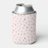 Knus Roze Kerstpatroon Blikjeskoeler (Blikje Voorkant)