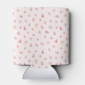 Knus Roze Kerstpatroon Blikjeskoeler (Achterkant)