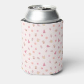 Knus Roze Kerstpatroon Blikjeskoeler (Blikje Achterkant)