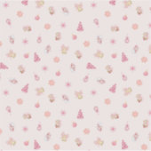 Knus Roze Kerstpatroon Sticker (Voorkant)