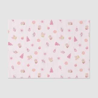 Knus Roze Kerstpatroon Tissuepapier