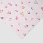 Knus Roze Kerstpatroon Tissuepapier (Detail)