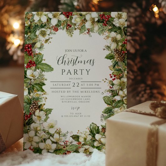 Knus Rustic Groen Kerstfeest Kaart