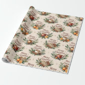 Knus Rustig Prettig Kerstmis Inpakpapier (Uitgerold)