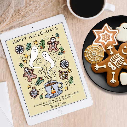 Knus Schattig Halloween Kerstmis Griezelig Feestdagenkaart