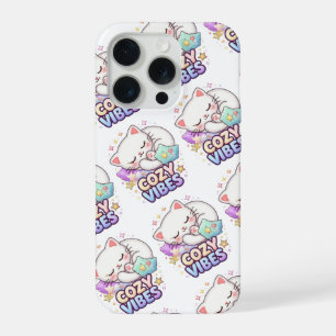 Knus Sfeer Kat Sticker Cute Slapende Kat iPhone 15 Pro Case