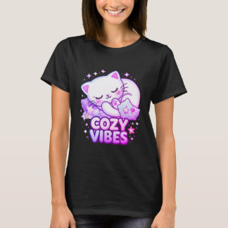 Knus Sfeer Kat Sticker | Mopshond Slaap Kat T-shirt