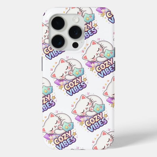 Knus Sfeer Kat Sticker | Mopshond Slaapkat Case-Mate iPhone Case (Achterkant)