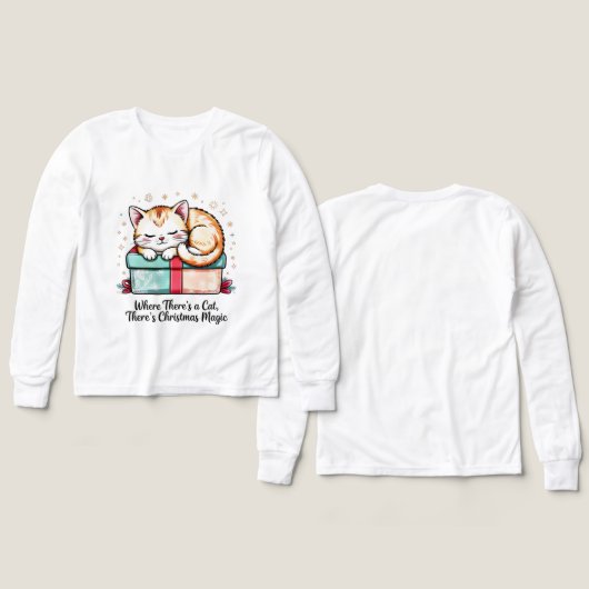Knus Slaapkitten - Winter Kattenliefhebber Cadeau (Voorkant /achterkant)