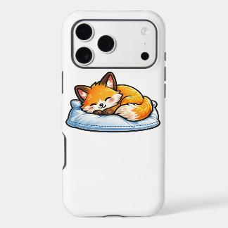 Knus slapende vos op kussen Cute Kawaii Vos