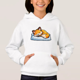 Knus slapende vos op kussen Cute Kawaii Vos Hoodie
