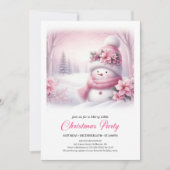 Knus Sneeuwbos Kinderen Download Kerst Uitnodiging (Voorkant)