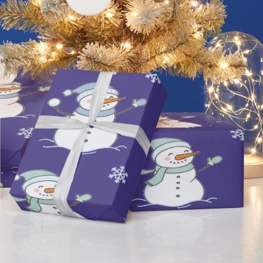 Knus Sneeuwman Winter Cadeaupapier (Feestdagen)