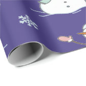 Knus Sneeuwman Winter Cadeaupapier (Rol Hoek)