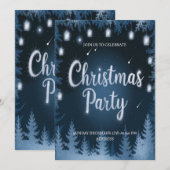 Knus Sneeuwrijke Gelukkige Kerstfeest Uitnodiging (Voorkant / Achterkant)