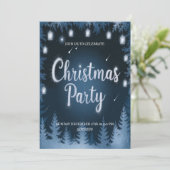 Knus Sneeuwrijke Gelukkige Kerstfeest Uitnodiging (Staand voorkant)