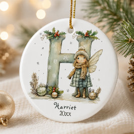 Knus sprookjesachtig kerstfeest Persoonlijke kerst Keramisch Ornament